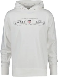 GANT Sweatshirt GRAPHIC HOODIE Weiß/Grau/Dunkelblau/Gelb