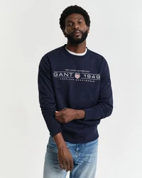 GANT Sweatshirt Dunkelblau/Grau