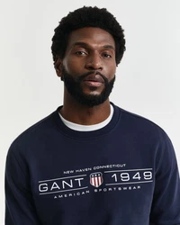 GANT Sweatshirt Dunkelblau/Grau
