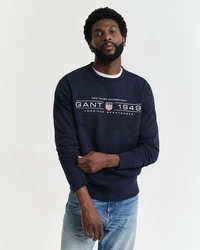 GANT Sweatshirt Dunkelblau/Grau