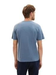 TOM TAILOR T-Shirt mit Frontprint Grau/Blau/Hellblau/Türkis