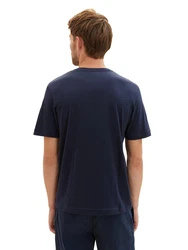 TOM TAILOR T-Shirt mit Frontprint Dunkelblau/Hellblau/Blau/Lila