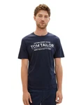 TOM TAILOR T-Shirt mit Frontprint Dunkelblau/Hellblau/Blau/Lila