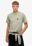 Superdry Rundhalsshirt Style CONTRAST STITCH POCKET T-SHIRT washed sage grn