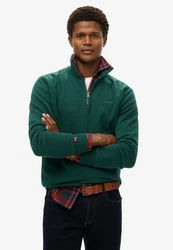 Superdry Sweatshirt Essential Logo Henley Dunkelgrün/Grün/Türkis