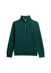 Superdry Sweatshirt Essential Logo Henley Dunkelgrün/Grün/Türkis