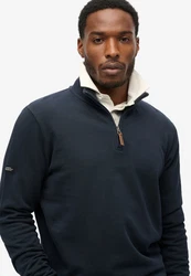 Superdry Sweatshirt Core Logo Henley blau/eclipse navy