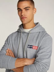 Tommy Jeans Sweatshirt TJM REG ENTRY GRAPHIC HOODIE EXT mit Logo Hellgrau/Grau/Dunkelgrau