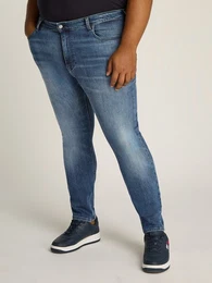 Slim-fit-Jeans in Groen Gren, stoned wash Optik