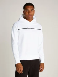 Calvin Klein Sweatshirt SPLIT LINE LOGO HOODIE Weiß/Schwarz/Creme