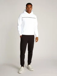 Calvin Klein Sweatshirt SPLIT LINE LOGO HOODIE Weiß/Schwarz/Creme
