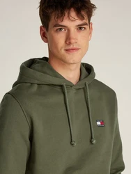 Tommy Jeans Hoodie TJM REG BADGE HOODIE EXT Dunkelgrün/Khaki