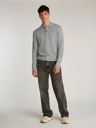 Tommy Jeans Polokragenpullover TJM Slim Essential Polo Sweater grau