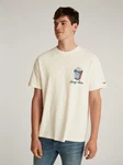 Tommy Jeans T-Shirt TJM RLX NOVELTY 2 GMD TEE Khaki/Creme/Beige/Weiß