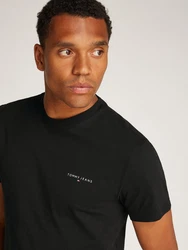 Tommy Jeans T-Shirt mit dezentem Logo Weiß/Schwarz/Grau/Dunkelgrau