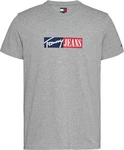 Tommy Jeans T-Shirt Grau/Dunkelblau/Hellblau