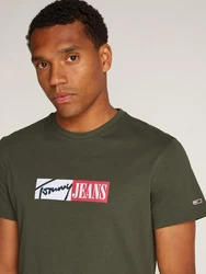 Tommy Jeans T-Shirt Dunkelgrün/Khaki