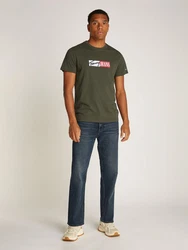 Tommy Jeans T-Shirt Dunkelgrün/Khaki
