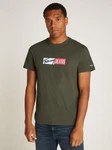 Tommy Jeans T-Shirt Dunkelgrün/Khaki