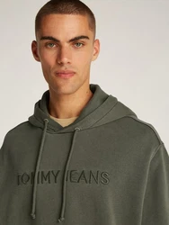 Tommy Jeans Hoodie TJM RLX TJ LABEL HOODIE Dunkelgrün/Khaki/Grün