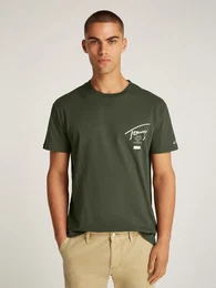 T-Shirt TJM REG TOMMY SIGN CITY TEE EXT mit groem Logo am Rcken