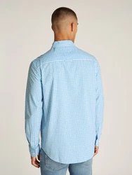 Tommy Jeans Karohemd TJM POPLIN CHECK SHIRT Hellblau/Blau