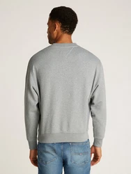 Tommy Jeans Sweatshirt TJM MELANGE FLAG CREW Hellblau/Grau