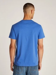 Tommy Jeans T-Shirt TJM SLIM LINEAR CHEST SS TEE EXT mit Logodruck Blau/Hellblau