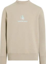Calvin Klein Jeans Sweatshirt SHADOW LOGO CREW NECK Khaki