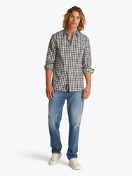 Tommy Jeans Langarmhemd TJM REG POPLIN CHECK SHIRT Hellblau/Grau/Schwarz/Dunkelgrau/Creme/Braun
