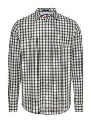 Tommy Jeans Langarmhemd TJM REG POPLIN CHECK SHIRT Hellblau/Grau/Schwarz/Dunkelgrau/Creme/Braun