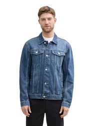 TOM TAILOR Jeansjacke mit Reverskragen Hellblau/Blau/Creme