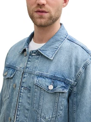 TOM TAILOR Jeansjacke mit Reverskragen Blau/Hellblau