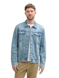 TOM TAILOR Jeansjacke mit Reverskragen Blau/Hellblau