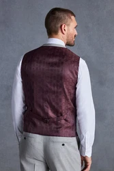 Next Anzugweste Slim Fit Signature Tollegno Anzug Grau