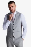 Next Anzugweste Slim Fit Signature Tollegno Anzug Grau