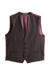 Next Anzugweste Slim Fit Signature Tollegno Anzug Lila/Bordeaux/Dunkelrot/Braun/Dunkelbraun