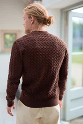 Next Rundhalspullover Regular Fit Strickpullover Dunkelbraun/Braun/Bordeaux/Dunkelrot