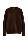 Next Rundhalspullover Regular Fit Strickpullover Dunkelbraun/Braun/Bordeaux/Dunkelrot