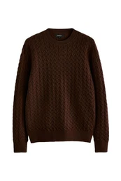 Rundhalspullover Regular Fit Strickpullover mit weicher Haptik (1-tlg)