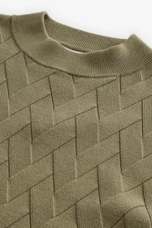 Next Rundhalspullover Regular Fit Strickpullover Dunkelgrün/Khaki/Grün