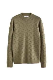 Next Rundhalspullover Regular Fit Strickpullover