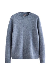 Next Rundhalspullover Signature-Kollektion Grau/Blau/Hellblau/Dunkelblau