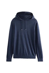 Next Kapuzenpullover Regular Fit Signature Hoodie Dunkelblau/Blau