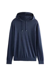 Next Kapuzenpullover Regular Fit Signature Hoodie Dunkelblau/Blau