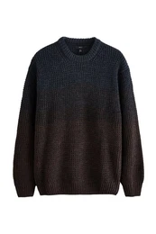 Rundhalspullover Regular Fit Grobstrickpullover mit Wollanteil (1-tlg)