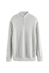 Next Strickpullover Regular Fit Signature Strukturierter Troyer Grau/Hellgrau