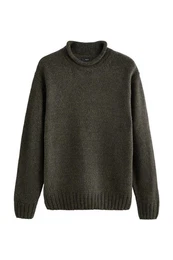 Strickpullover Pullover mit Tulpenkragen im Regular Fit (1-tlg)