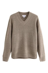 Next V-Ausschnitt-Pullover Regular Fit Beige/Braun/Khaki/Grau