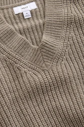Next V-Ausschnitt-Pullover Regular Fit Beige/Braun/Khaki/Grau